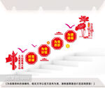党建楼梯文化墙图片