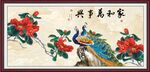 孔雀牡丹图