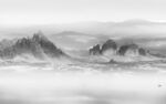 别墅客厅灰山水画 Tif分层