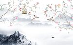 高端新中式画山水 TIf分层