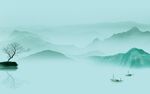最新中式客厅山水 Tif分层