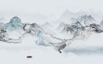 客厅中国风山水画 Tif分层