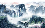 中国风高档意境山水 TIf分层