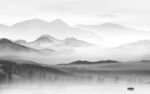 水墨中式风山水画 Tif分层