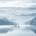 水墨山