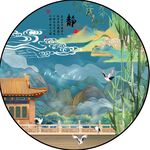 新中式圆形装饰画