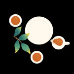 喝茶元素