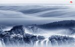 客厅最新墙画山水 TIf分层