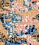 彩色色块字母