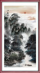 竖幅水墨画