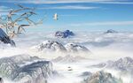新品爆款山水画 tif分层图