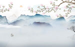 高清 爆款山水画 tif分层图
