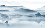 水墨电视山水背景 TIf分层