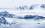 最新中式风格山水 Tif分层