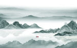大气 中式风格山水 Tif分层