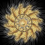 金色花纹装饰画