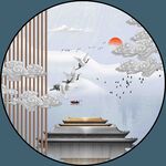 新中圆形装饰画