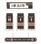 门牌 楼层号 楼号牌
