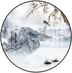 新中式水墨山水画