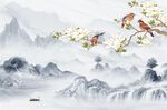 新中式背景墙
