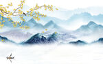 客厅新简约山水画 Tif分层