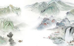 国画新简约山水画 Tif分层