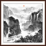 水墨山水画