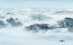 现代沙发山水新画 tIf分层