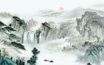 最新 简约山水背景 TIf分层