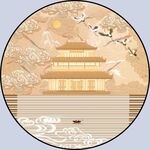 新中式圆形装饰画
