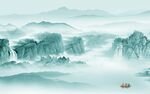 简约山水新客厅画 TIf分层
