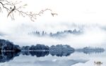 简约意境中式山水 tif分层