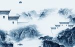 徽派 现代风山水画 Tif分层