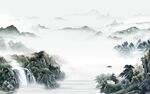 国画 中式高清山水 tIf分层