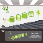 舞蹈室学校培训班楼梯楼道文化墙