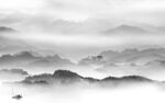 人气中式背景山水 tif分层