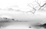 高端 灰色爆款山水 tif分层