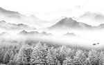 人气 灰色爆款山水 tif分层