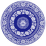 古典青花瓷花纹背景