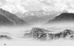 中式高档灰色山水 TiF分层