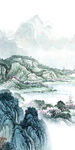 国画 玄关背景山水 tif分层