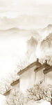 国画山水意境玄关 Tif分层