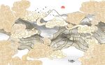 新中式背景墙 