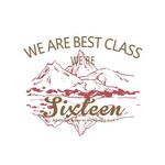 矢量手绘山脉山峰16班班服图案