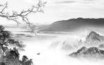 高清爆款灰色山水 TIf分层