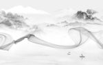 中国风简约意境山水 TIf分层