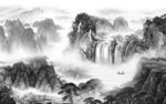 简约 爆款灰色山水 TIf分层