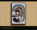 欧式古典抽象色块装饰画
