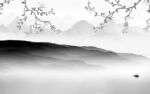 极简 灰色简约山水 Tif分层