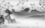 大气灰色简约山水 Tif分层